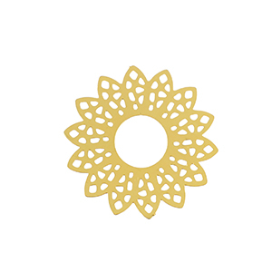 Ciondoli in acciaio inossidabile boh&eacute;mien fiore oro