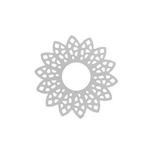 Ciondoli in acciaio inossidabile boh&eacute;mien fiore argento