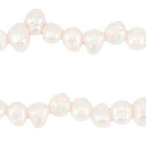 BQ Perle di acqua dolce pepita ovale 6-7mm bianco naturale