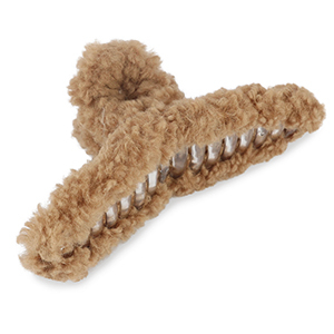 Accessori fermaglio per capelli soffici marrone