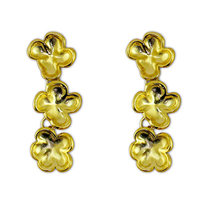 Orecchini in acciaio inossidabile fiore oro