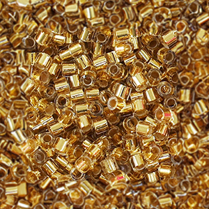 Perline Miyuki Delica 15/0 4kt Gold Lined Crystal DBS0033