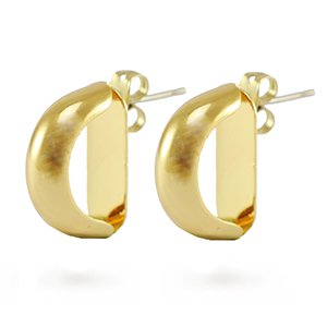 Metallo TQ in ottone orecchini oro
