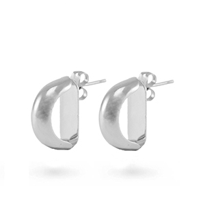 Metallo TQ in ottone orecchini argento