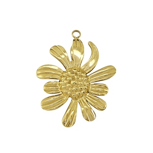 Ciondoli in acciaio inossidabile girasole oro