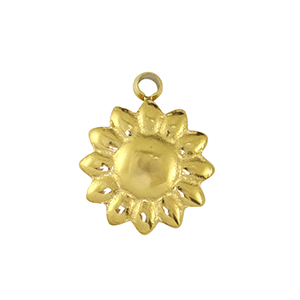Ciondoli in acciaio inossidabile fiore oro