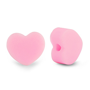 Perline di polimero cuore rosa chiaro