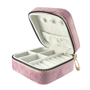 Scatola portagioie da viaggio rosa