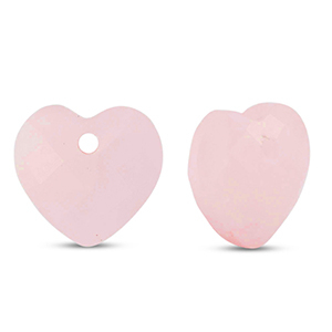 Ciondoli in pietra naturale Vetro cuore rosa