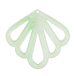 Pendenti in resina conchiglia verde menta