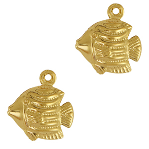 Ciondoli in acciaio inossidabile pesce oro