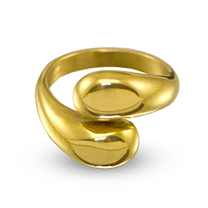 Anelli in acciaio inossidabile gocce oro