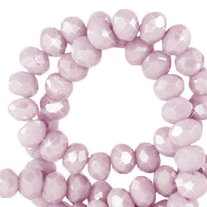 Perline sfaccettate 4x3 mm rondella viola lilla - effetto perlato