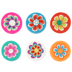 Perline di polimero fiore multicolore