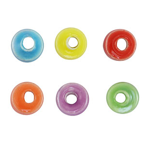 Perline di ceramica disco multicolore
