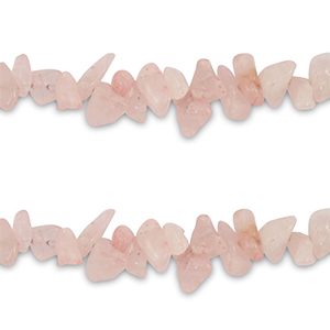 Perline in pietra naturale chips Cristallo rosa chiaro