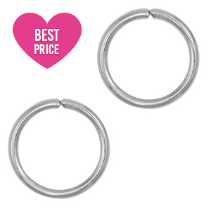 Componenti in acciaio inossidabile anellino apribile 10mm argento