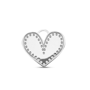 Ciondoli in acciaio inossidabile cuore argento