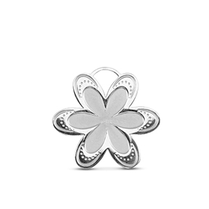 Ciondoli in acciaio inossidabile fiore argento