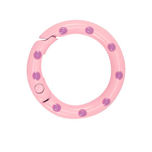 Componenti colorati anello bris&eacute; portachiavi rosa-viola