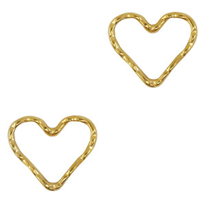 Ciondoli/distanziatore in acciaio inossidabile cuore oro