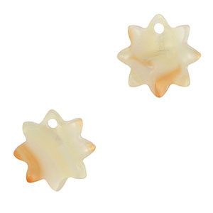 Pendenti in resina fiore arancione rame