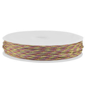 Coda di topo intrecciato 1mm viola-verde metallico