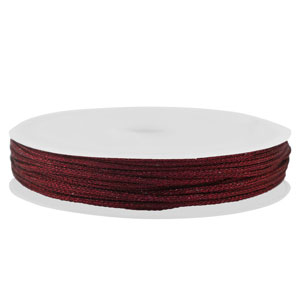 Coda di topo intrecciato 1mm bordeaux metallico