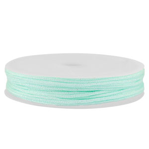 Coda di topo intrecciato 1mm verde menta clairo metallico