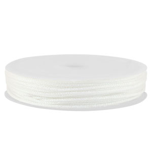 Coda di topo intrecciato 1mm bianco metallico