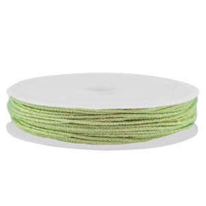Coda di topo intrecciato 0,8mm verde clairo-oro metallico