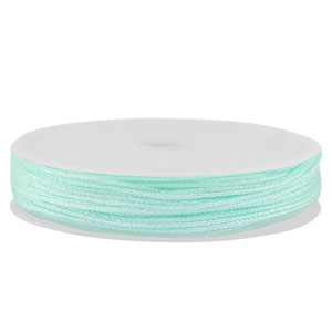 Coda di topo intrecciato 0,8mm verde menta clairo metallico
