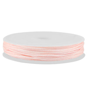 Coda di topo intrecciato 0,8mm rosa clairo metallico