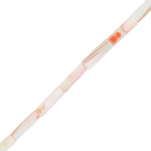 Perline di conchiglia tubo rosa chiaro