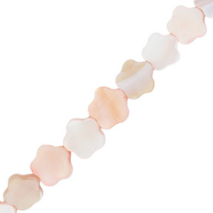 Perline di conchiglia fiore rosa chiaro