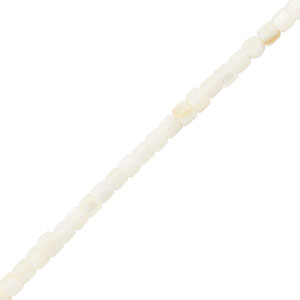 Perline di conchiglia tubo bianco-sabbia marrone