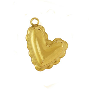 Ciondoli in acciaio inossidabile cuore oro