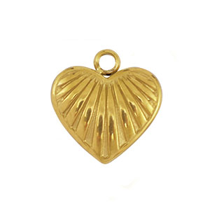 Ciondoli in acciaio inossidabile cuore oro