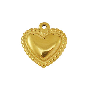 Ciondoli in acciaio inossidabile cuore oro