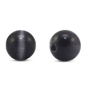Perline di vetro 6 mm Occhio di gatto antracite