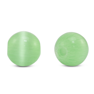 Perline di vetro 6 mm Occhio di gatto verde chiaro