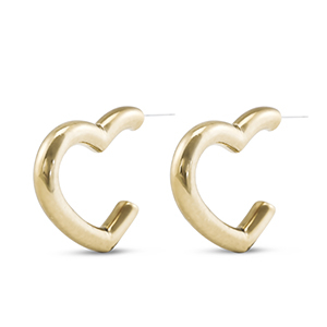 Orecchini alla moda a cuore oro