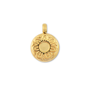 Ciondoli in acciaio inossidabile fiore oro