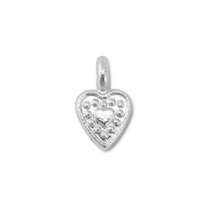Ciondoli di metallo cuore argento