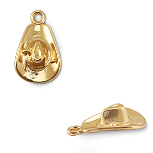 Ciondoli di metallo cappello da cowboy oro