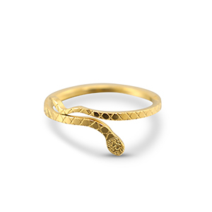 Anelli in acciaio inossidabile serpente oro