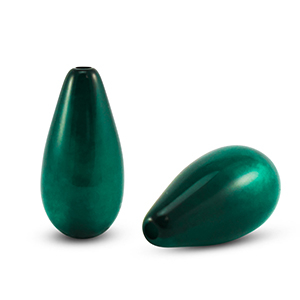 Perline Polaris Elements a forma di goccia Polmo verde eden scuro