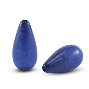 Perline Polaris Elements a forma di goccia Polmo blu reale