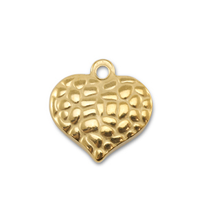 Ciondoli in acciaio inossidabile cuore oro