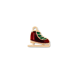 Ciondoli di metallo pattino oro-rosso-verde
